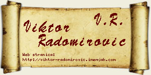Viktor Radomirović vizit kartica